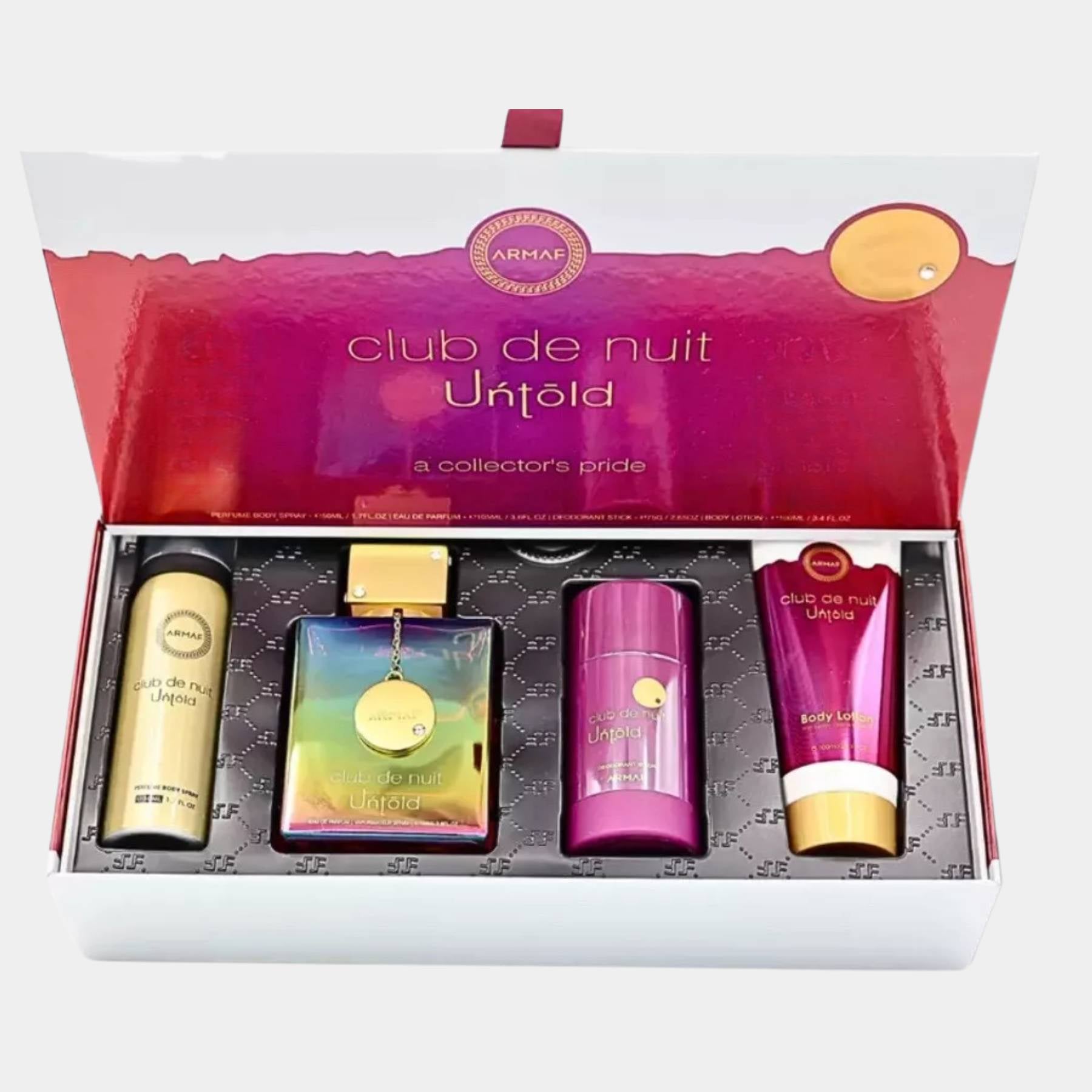 Armaf Club De Nuit Untold 4 Piece giftset for men and women