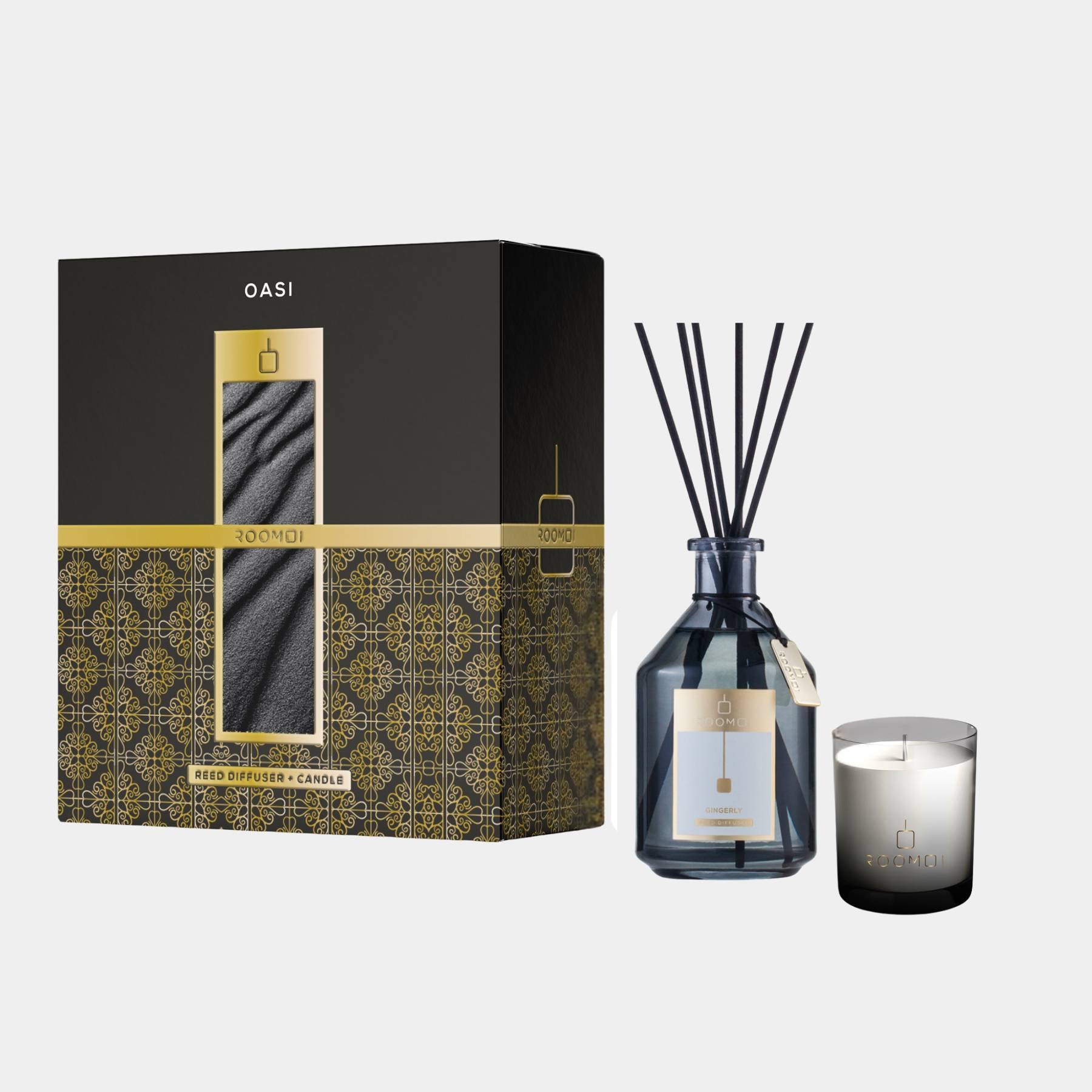 ROOMOI Oasi Giftset 200ml Diffuser & 160g Candle