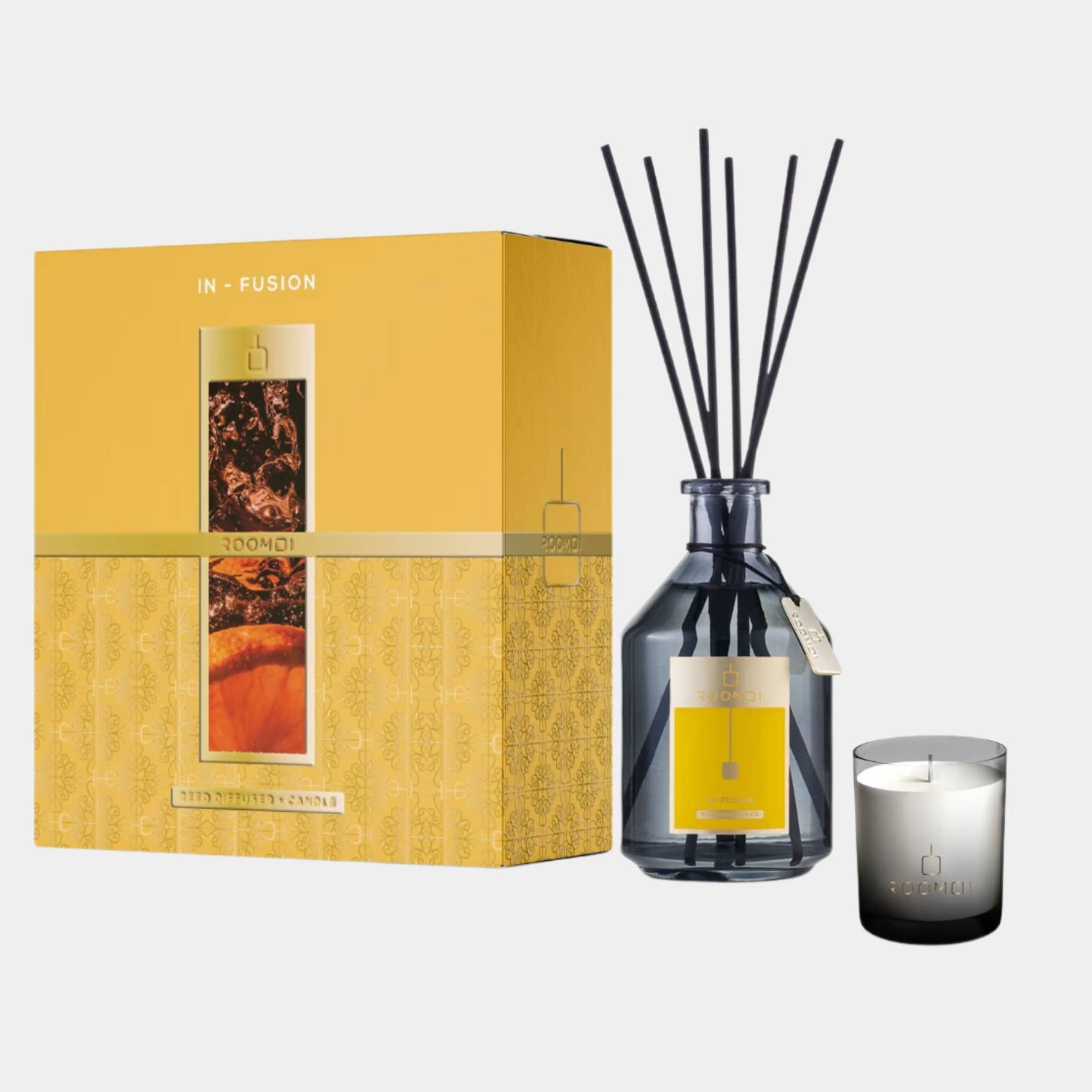 ROOMOI In-Fusion Giftset 200ml Diffuser & 160g Candle