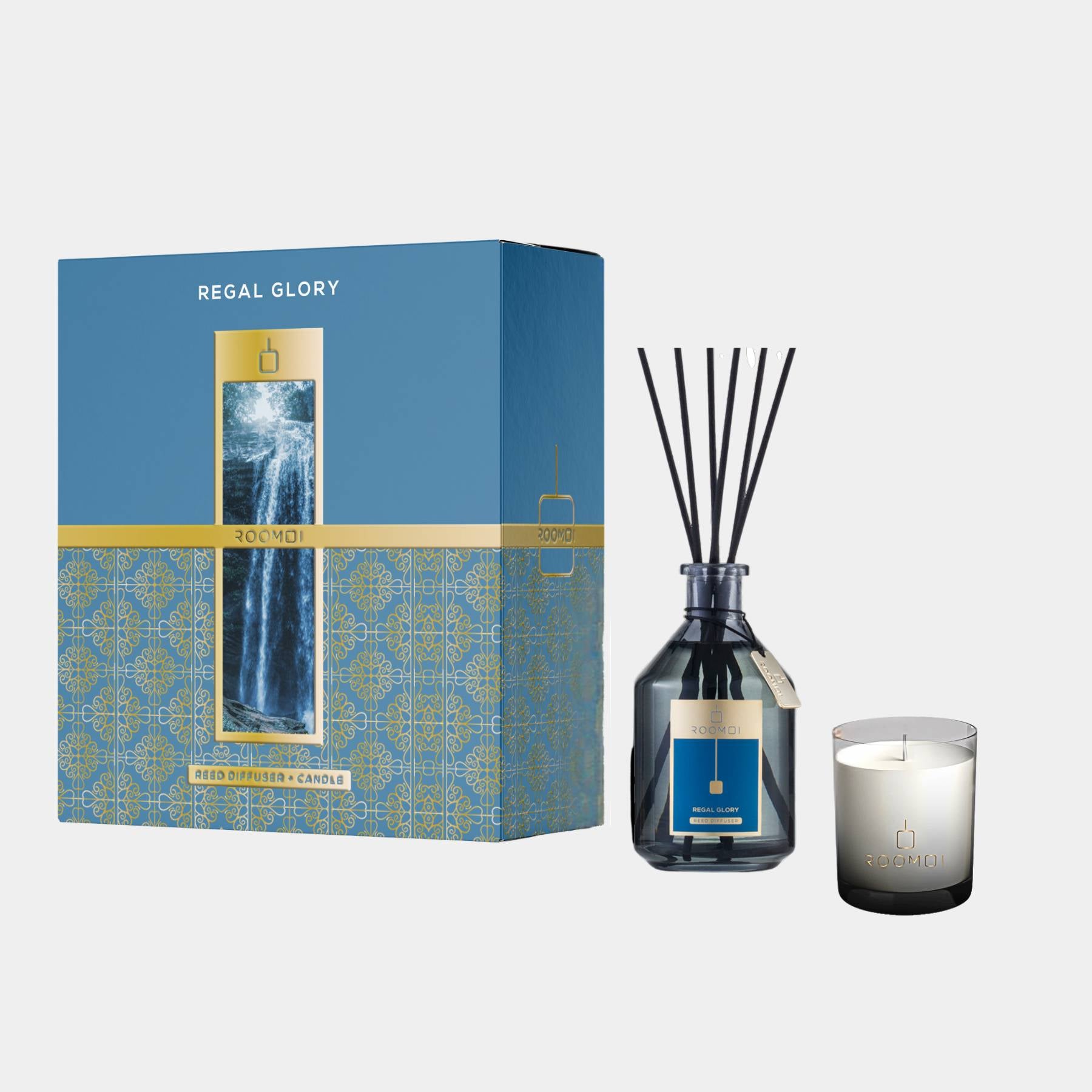 ROOMOI Regal Glory Giftset 200ml Diffuser & 160g Candle