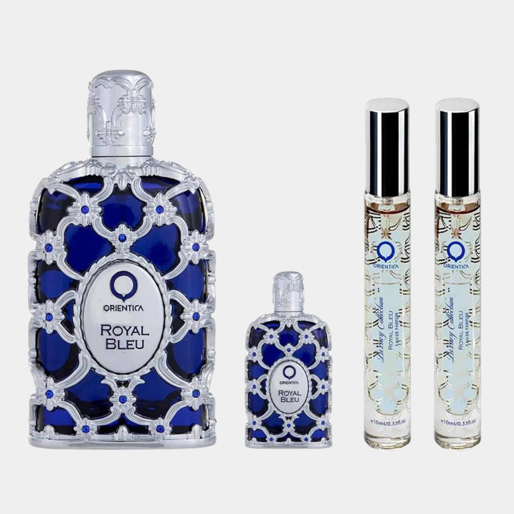 Orentica Royal Bleu Gift Set - fragrance bottles